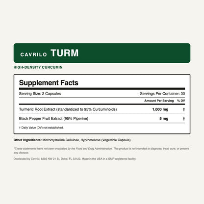 Cavrilo TURM Supplement Facts