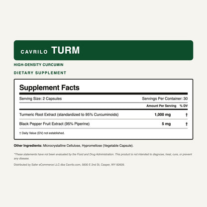 Cavrilo TURM Supplement Facts